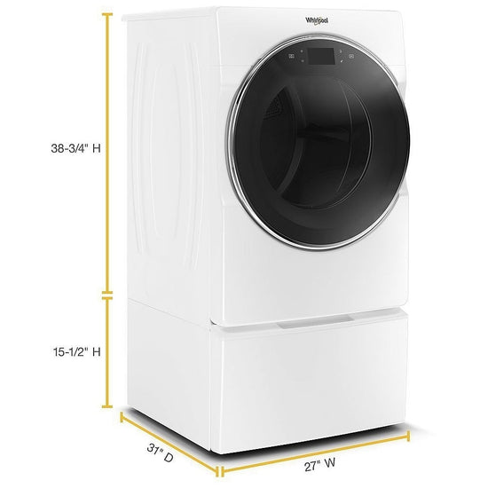Whirlpool 15.5 in White Laundry Pedestal with Storage Drawer - WFP2715HW