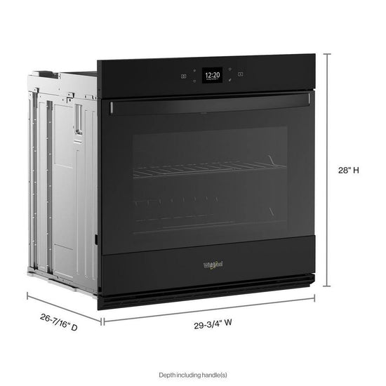 Whirlpool 30 in. Single Electric Wall Oven with Convection, Black - WOES5030LB