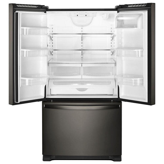 Whirlpool 36 Inch French Door Refrigerator, Black Stainless - WRF535SWHV