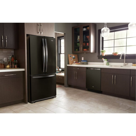 Whirlpool 30 Inch French Door Refrigerator with 20 Cu. Ft. Capacity, Black - WRF560SMHB