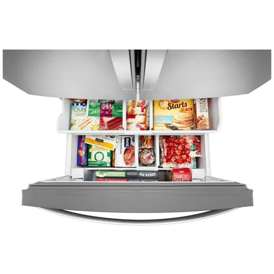 Whirlpool 36 Inch French Door Refrigerator with Exterior Ice & Water Dispenser, Fingerprint Resistant Stainless Steel - WRF757SDHZ (Ships in 7-10 Days)