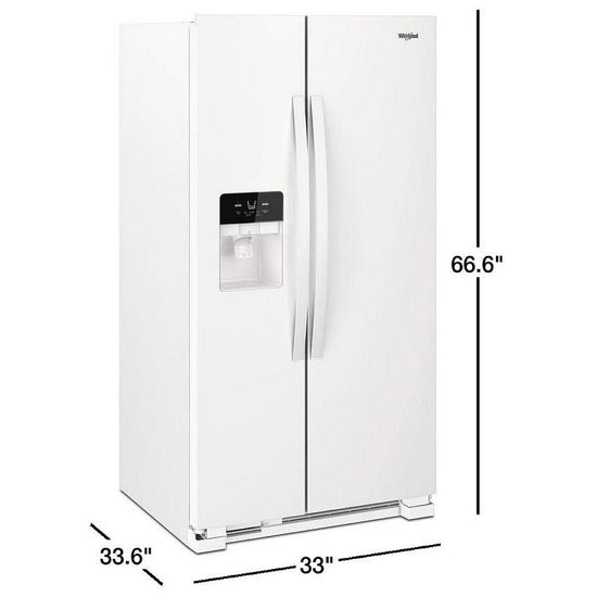 Whirlpool 33-inch Side-by-Side Refrigerator, 21 cu. ft. - WRS321SDHW