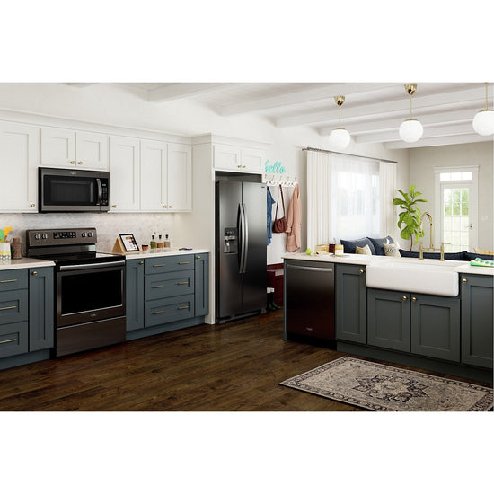 Whirlpool 36 Inch Side-by-Side Refrigerator, 25 cu. ft., Black Stainless - WRS325SDHV