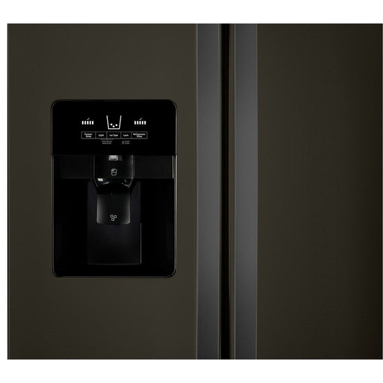 Whirlpool 36 Inch Side-by-Side Refrigerator, 25 cu. ft., Black Stainless - WRS325SDHV