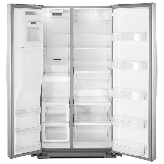 Whirlpool 36 Inch Side-by-Side Refrigerator, 28.5 cu. ft., Stainless Steel - WRS588FIHZ