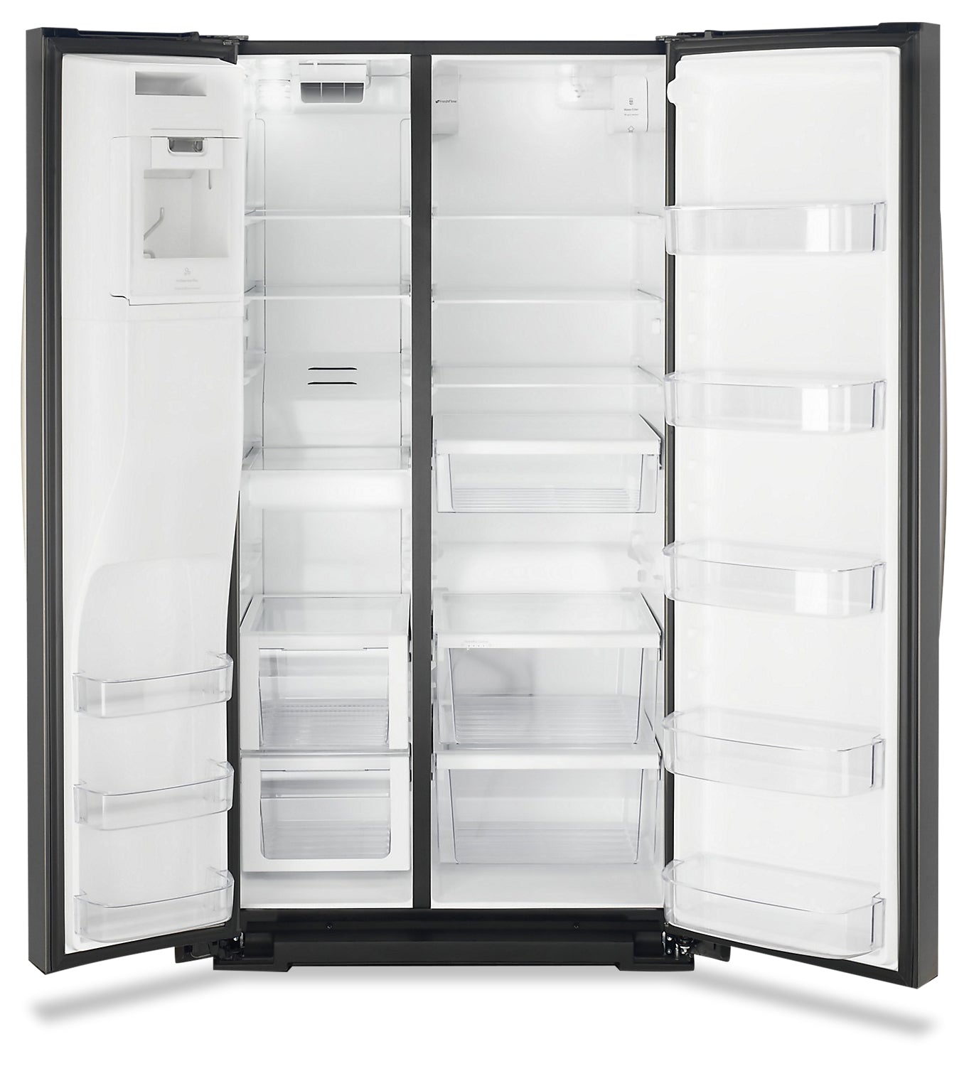 Whirlpool 36" 28 Cu. Ft. Side-by-Side Refrigerator - Black Stainless - WRS588FIHV