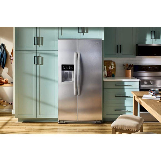 Whirlpool 36 Inch Side-by-Side Refrigerator, 20.85 cu. ft., Fingerprint-Resistant Stainless Steel - WRSC5536RZ