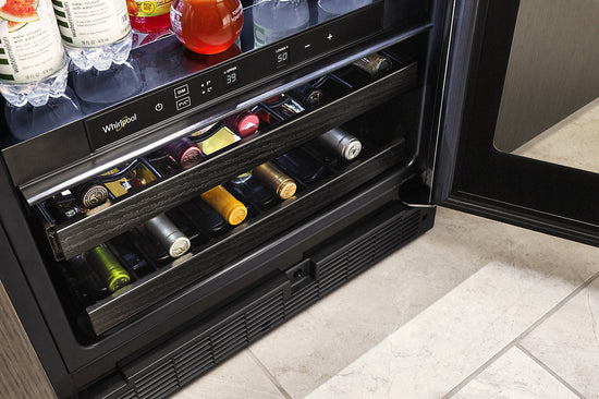 Whirlpool 24" 5.2 Cu. Ft. Undercounter Wine Refrigerator, Black Stainless - WUB50X24HV