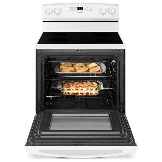 Amana 30 Inch Freestanding Electric Range, White - YAER6303MFW