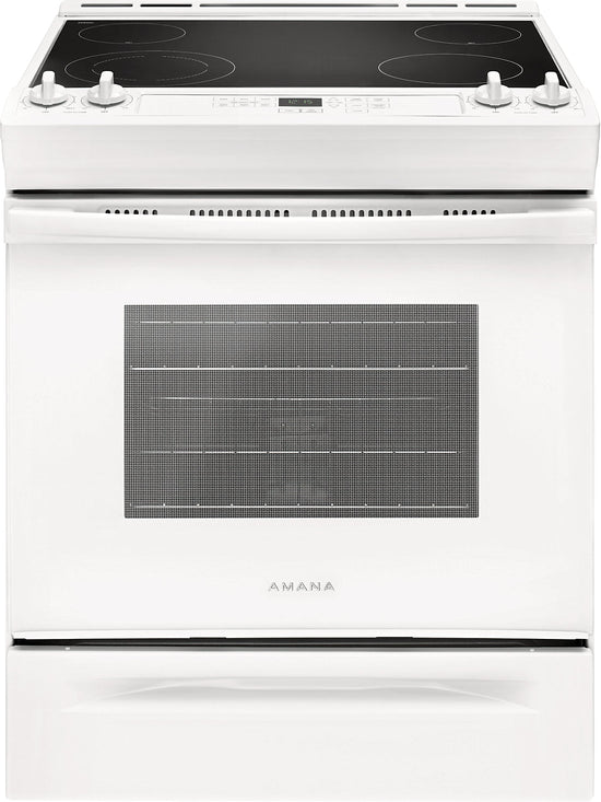 Amana 30 Inch Electric Slide-In Range, White - YAES6603SFW