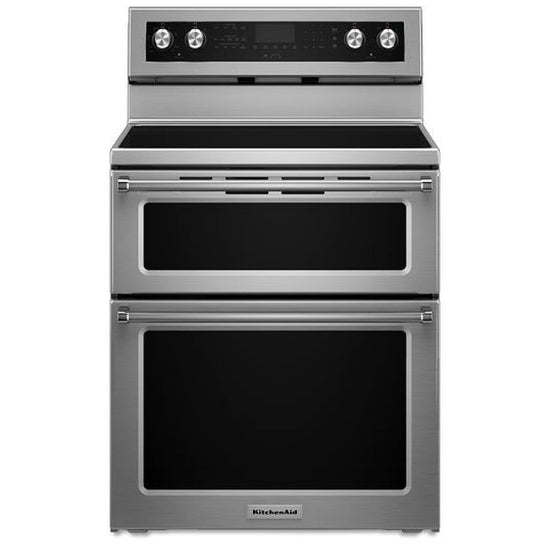 KitchenAid 30 Inch Freestanding Double Oven Electric Range - YKFED500ESS