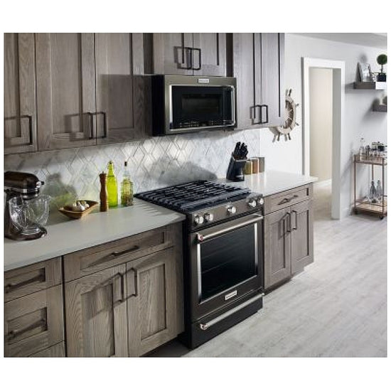 KitchenAid Over-the-Range Microwave with Convection, 30 Inch Width - YKMHC319EBS