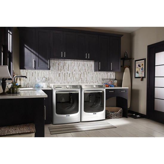 Maytag 7.3 Cu. Ft. Smart Front Load Electric Dryer with Steam, White - YMED8630HW