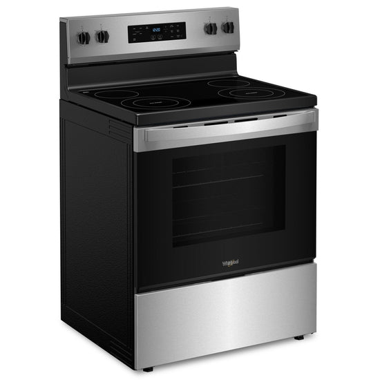 Whirlpool 30 Inch Freestanding Electric Range, Stainless Steel - YWFES3530RS