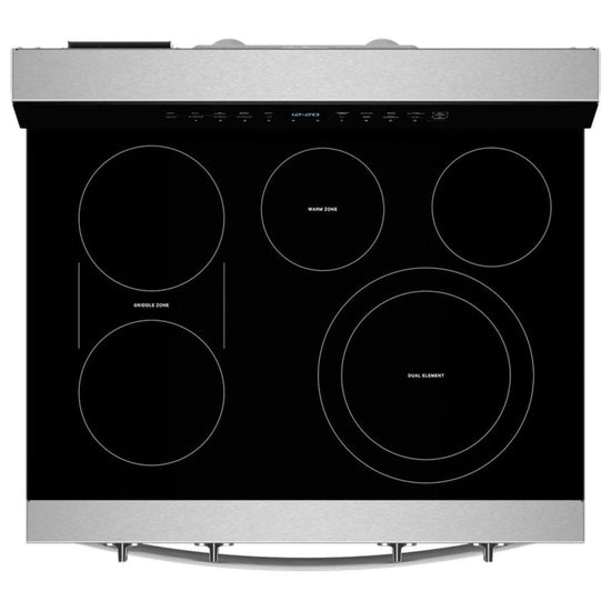 Whirlpool 30 Inch Smart Electric Range with Air Cooking Technology, Stainless Steel - YWFES7530RZ