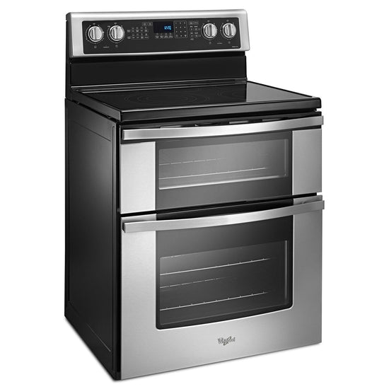 Whirlpool 30 Inch Electric Double Oven Range, Stainless Steel - YWGE745C0FS