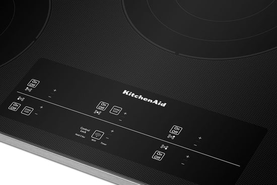 KitchenAid 36 Inch Electric Cooktop with 5 Elements - KCES956KSS