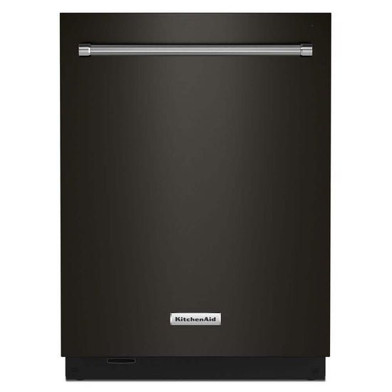 KitchenAid 24 Inch Black Stainless Top Control Dishwasher with Third Level Rack - KDTM604KBS