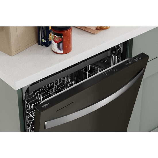 Whirlpool 24 Inch Black Stainless Top Control Built-In Dishwasher with Third Level Rack - WDT750SAKV