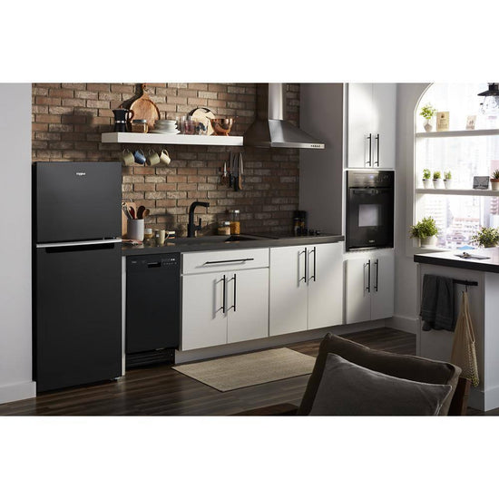 Whirlpool 24 Inch Top Freezer Refrigerator, Black, Counter Depth - WRT312CZJB