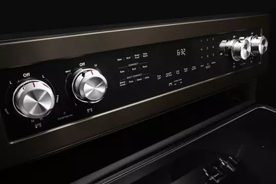KitchenAid 6.4 Cu. Ft. Electric Range with AquaLift and Self-Clean, Black Stainless Steel - YKFEG500EBS