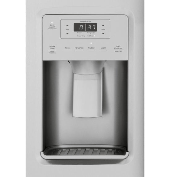 GE 36 Inch 25.1 Cu. Ft. Side-by-Side Refrigerator, Stainless Steel - GSS25IYNFS