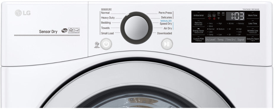 LG 27 Inch Smart Electric Dryer with 7.4 cu. ft. Capacity - DLE3500W