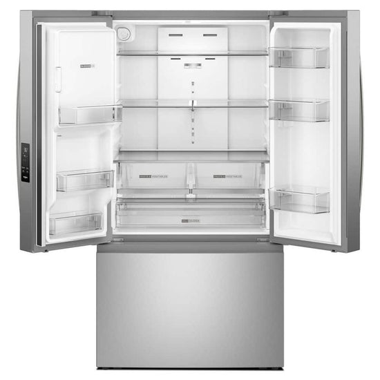Whirlpool 36 Inch French Door Refrigerator with In-Door Water and Ice Maker, Stainless Steel - WRFF3536SZ
