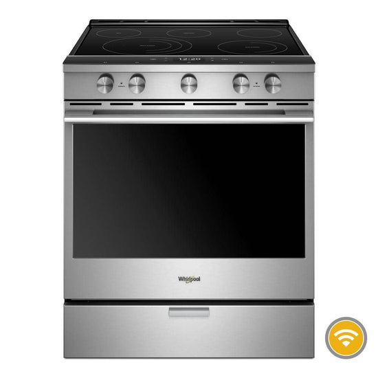 Whirlpool 30 Inch Smart Slide-In Electric Range, Stainless Steel - WEEA25H0HZ