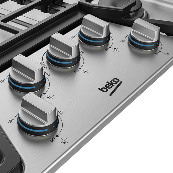 Beko 30 Inch Built-In Gas Cooktop with 5 Burners, Stainless Steel - BCTG30500SS (Ships in 7-10 Days)