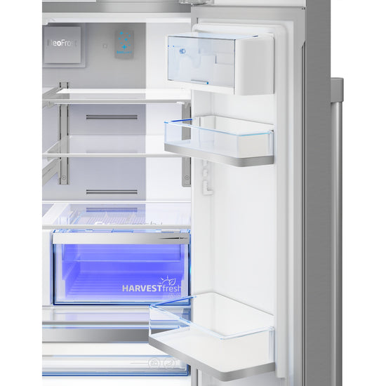 Beko 36 Inch Counter-Depth French Door Refrigerator with 20.5 cu. ft. Capacity, Fingerprint-Free Stainless Steel - BFFD3624ZSS (Ships in 7-10 Days)