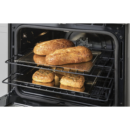 GE 30 Inch Slide-In Front Control Gas Double Oven Range, Stainless Steel - JCGSS86SPSS