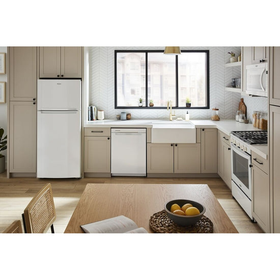 Whirlpool 28 Inch Top-Freezer Refrigerator with 16.3 Cu. Ft. Capacity, White - WRTX5028PW