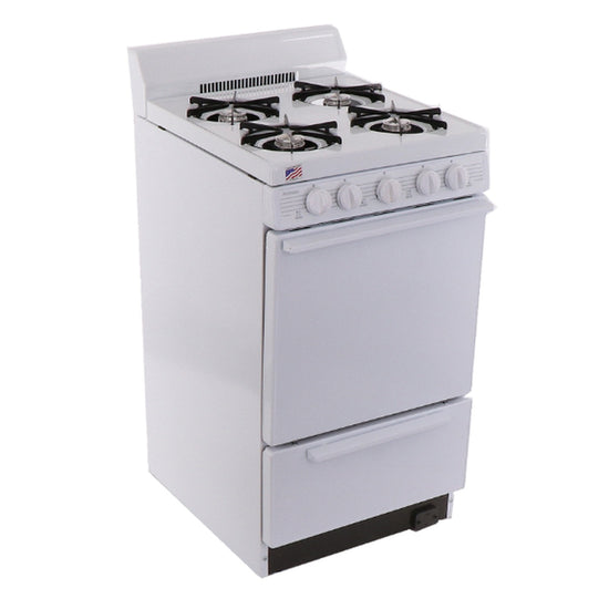 Premier 20 Inch Off-Grid Propane Range, White - BAK100OP-LP