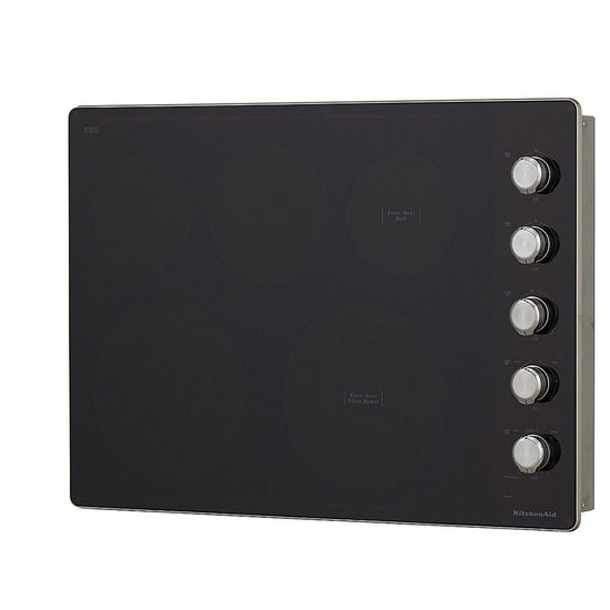 KitchenAid 30 Inch Electric Cooktop with 5 Elements - KCES550HSS