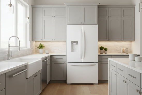 Whirlpool 36 Inch French Door Refrigerator, White - WRFF3536SW