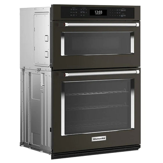 KitchenAid 30 Inch Microwave Wall Oven Combo with True Convection and Air Fry - KOEC530PBS