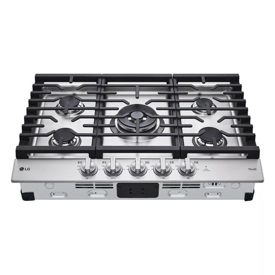 LG 30 Inch Smart Gas Cooktop with UltraHeat 22K BTU Dual Burner - CBGJ3027S