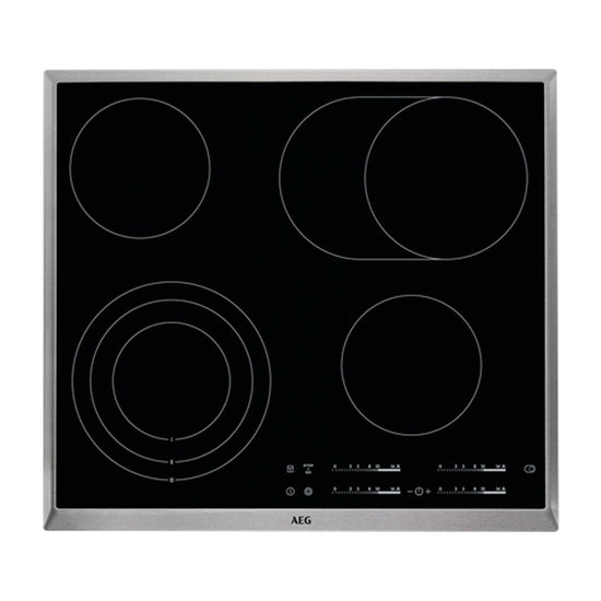 AEG 60cm Ceramic Cooktop with 4 Zones and DirekTouch Controls - HK654070XB