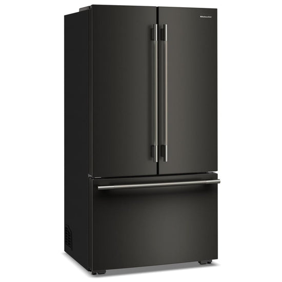 KitchenAid 36 Inch Counter-Depth French Door Refrigerator with 24.3 Cu. Ft. Capacity, Black Ore - KRFC236SBE