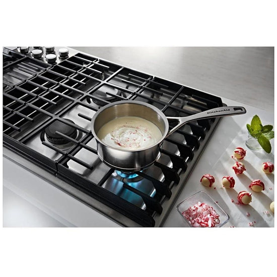 KitchenAid 36 Inch 5-Burner Gas Downdraft Cooktop, Stainless Steel - KCGD506GSS