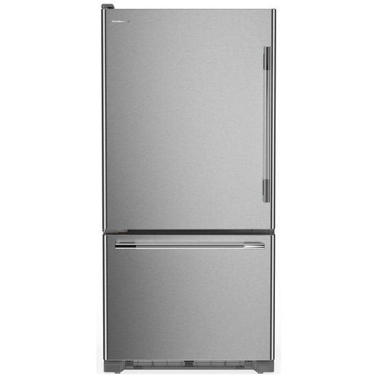 KitchenAid 30 Inch Bottom Freezer Refrigerator 18.7 Cu. Ft. - KRBL130SPS