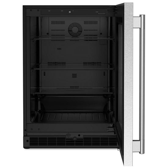 KitchenAid 24 Inch Undercounter Refrigerator with 5.2 cu. ft. Capacity, Stainless Steel - KURR324SSB
