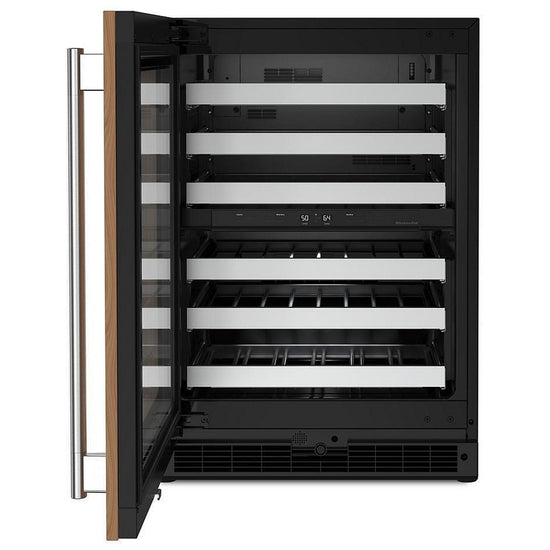 KitchenAid 24 Inch Panel-Ready Undercounter Wine Cellar, 46-Bottle - KUWL324SPA