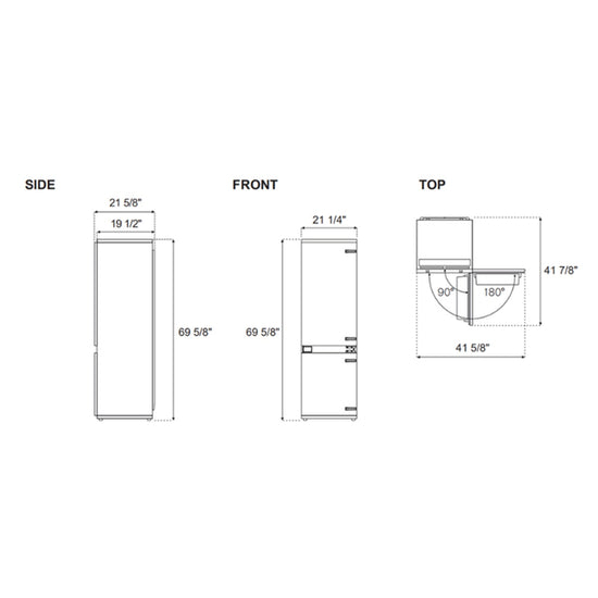Bertazzoni 24 Inch Bottom Mount Integrated Panel Ready Refrigerator - REF24BMBPNB