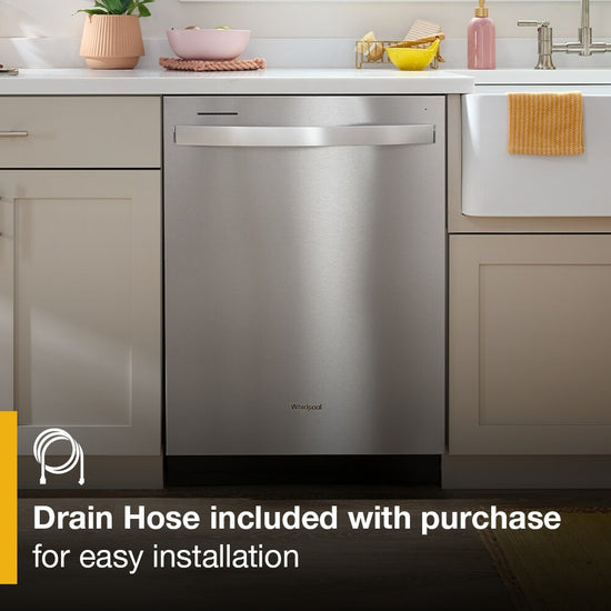 Whirlpool 24 Inch Built-In Dishwasher with AI Intelligent Wash, 47 dBA - WDT750SAKB