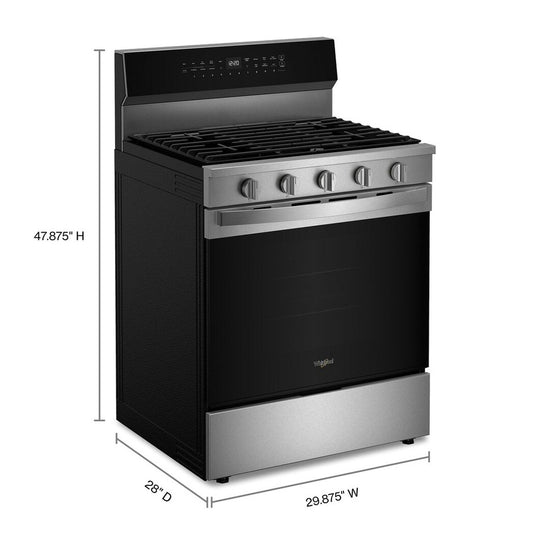 Whirlpool 30 Inch Smart Gas Range with Air Cooking Technology - WFGS7530RZ