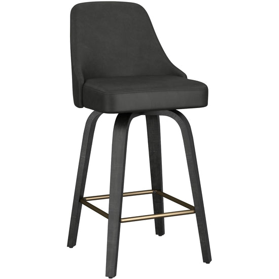 Oakley Counter Stool Set of 2, Charcoal - 203-887CHOAKLEY