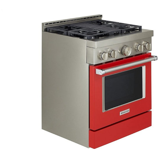 KitchenAid 30 Inch Commercial Style Gas Range with 4 Burners - KFGC500JPA
