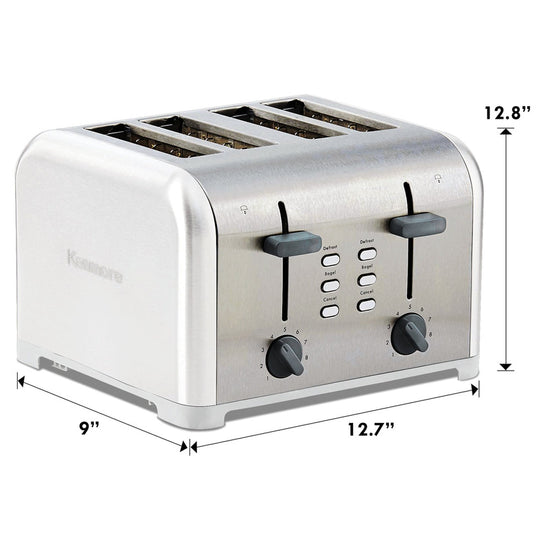 Kenmore 4-Slice Toaster with Dual Controls, White - KKTSDC4White